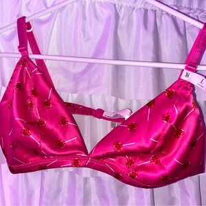 Victoria's Secret Pink Satin Plunge Bra